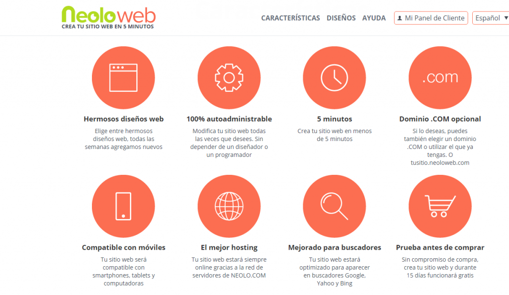 landing page neolo